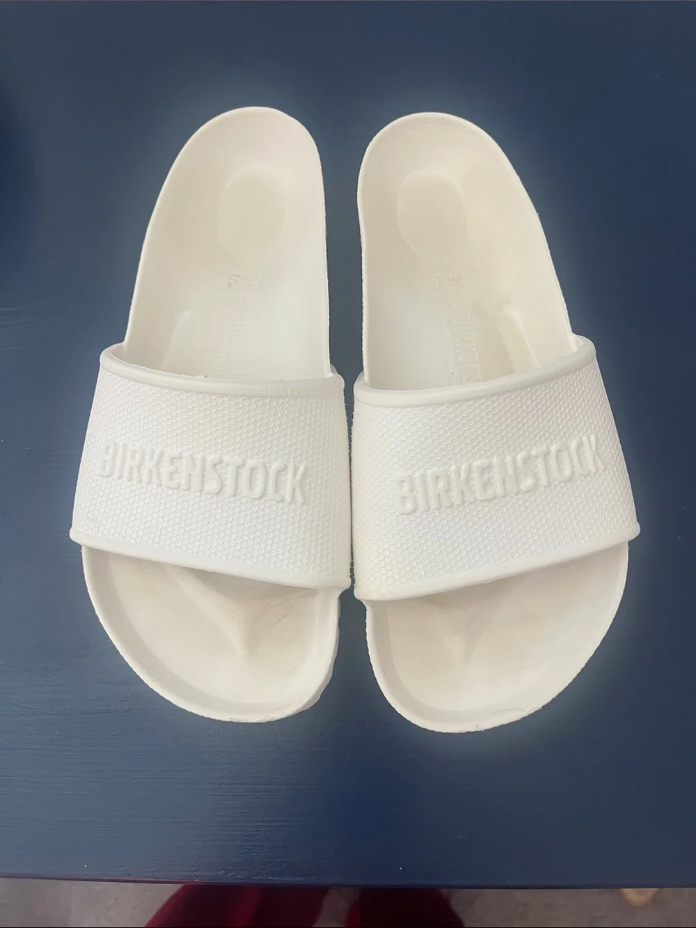 Birkenstock White Rubber Slide Sandals